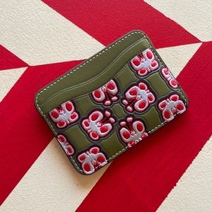 Coachtopia Wavy Card Case In Coachtopia Leather: Butterfly Print